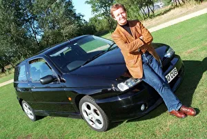 Actor Jonathan Watson September 1997 after testing A ALFA ROMEO 145 Actor Jonathan Watson September 1997 after testing A ALFA ROMEO 145