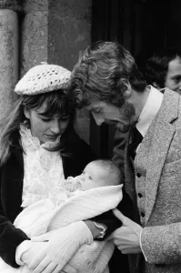 Actor Michael Crawford and his wife Gabrielle at the christening of their second daughter Actor Michael Crawford and his wife Gabrielle at the christening of their second daughter