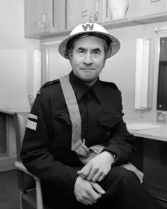 Actor Bill Pertwee in his role as the ARP warden in the BBC television series Dads Army Actor Bill Pertwee in his role as the ARP warden in the BBC television series Dads Army