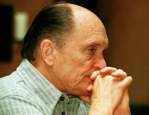 Actor Robert Duvall in Glasgow May 1998 hands clasped at face Actor Robert Duvall in Glasgow May 1998 hands clasped at face