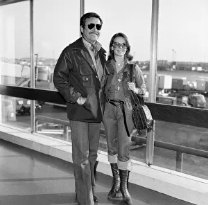 Actor Robert Wagner and actress wife Natalie Wood arriving in London en route for Actor Robert Wagner and actress wife Natalie Wood arriving in London en route for
