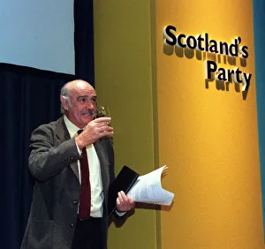 Actor Sean Connery April 1999 at SNP rally Actor Sean Connery April 1999 at SNP rally