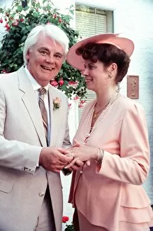 Images Dated 27th August 1988: Actor Tony Booth and Nancy Jaeger at their wedding in the Jaeger family