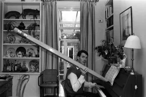 Actor and writer Michael Palin in his study at home. 7th November 1984 Actor and writer Michael Palin in his study at home. 7th November 1984