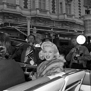 Actress Diana Dors at Cannes Film Festival May 1956 Actress Diana Dors at Cannes Film Festival May 1956