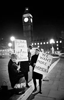 Actress Diane Heart and members of her pressure group for women in Parliament staged a Actress Diane Heart and members of her pressure group for women in Parliament staged a