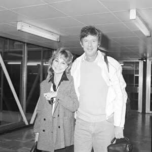 Images Dated 1st February 1985: Actress Felicity Kendal at Heathrow February 1985, with her husband Michael Rudman