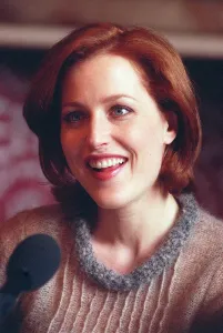 Actress Gillian Anderson the star of the television programme The X Files in Glasgow to Actress Gillian Anderson the star of the television programme The X Files in Glasgow to