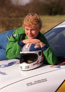 Actress Glenda McKay March 1998 With her Vauxhall Corsa rally sports car Actress Glenda McKay March 1998 With her Vauxhall Corsa rally sports car