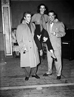 Actress Jane Russell with Burt Lancaster and Fred McMurray November 1951 Actress Jane Russell with Burt Lancaster and Fred McMurray November 1951