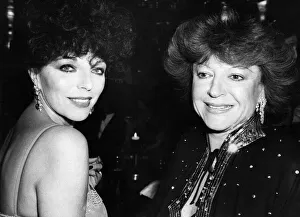 Actress Joan Collins meets Regine at the opening of the new London Club Actress Joan Collins meets Regine at the opening of the new London Club