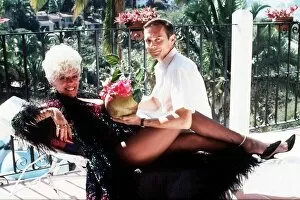 Images Dated 15th January 1986: Actress Julie Goodyear with her husband Richard Skrob enjoying an exotic first wedding