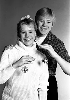 Actress Letitia Dean with brother Stephen try out new yo yos. January 1982 Actress Letitia Dean with brother Stephen try out new yo yos. January 1982