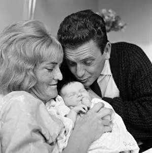 Actress Sheila Hancock and actor Alec Ross with their newborn baby Melanie at Queen Actress Sheila Hancock and actor Alec Ross with their newborn baby Melanie at Queen