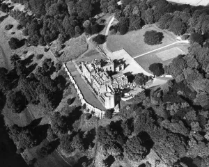 An aerial view of Lambton Castle and some of the grounds in September 1973 An aerial view of Lambton Castle and some of the grounds in September 1973