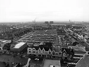 Images Dated 10th December 1981: Aerial view of Middlesbrough, North Yorkshire. Five hundred cars parked in neat row