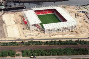 Aerial view of Teesside. The new Boro Stadium. 28th July 1995 Aerial view of Teesside. The new Boro Stadium. 28th July 1995
