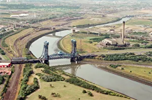 Aerial view of Teesside, Tees Newport Lift Bridge. 28th July 1995 Aerial view of Teesside, Tees Newport Lift Bridge. 28th July 1995