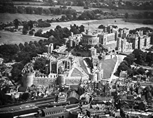 An aerial view of Windsor Castle, Berkshire. 16th July 1956 An aerial view of Windsor Castle, Berkshire. 16th July 1956