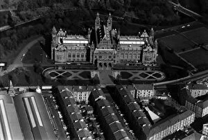 Images Dated 3rd May 1990: Aerial views of Glasgow, Scotland, Kelvingrove Art Gallery and Museum. 3rd May 1990