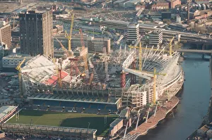 Aerial views of the Millennium Stadium under construction. 9th February 1999 Aerial views of the Millennium Stadium under construction. 9th February 1999