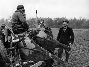 Agriculture: Farming: Ploughing Mr. Giles Tedstone (31) - on tractor-manager of Agriculture: Farming: Ploughing Mr. Giles Tedstone (31) - on tractor-manager of