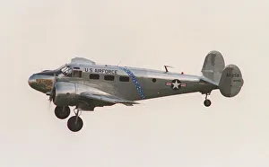 Aircraft Beech C45 Expiditor August 1993, aircraft flying at the Wroughton Airshow in Aircraft Beech C45 Expiditor August 1993, aircraft flying at the Wroughton Airshow in