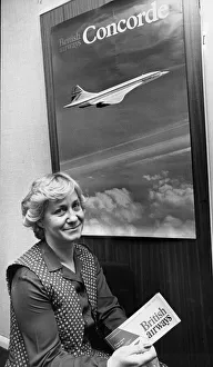 Airline passenger Mrs Margaret Redding looking forward to her upcoming Concorde flight Airline passenger Mrs Margaret Redding looking forward to her upcoming Concorde flight