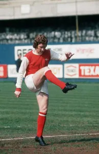 Alan Ball of Arsenal warms up prior to the match against Chelsea at Stamford Bridge Alan Ball of Arsenal warms up prior to the match against Chelsea at Stamford Bridge