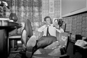 Alan Ball the manager of Halifax relaxed at home last night reading a book on famous Alan Ball the manager of Halifax relaxed at home last night reading a book on famous