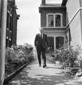Alan Ball walks away from the new Preston North End Youth Hostel. July 1970 70-6825 Alan Ball walks away from the new Preston North End Youth Hostel. July 1970 70-6825