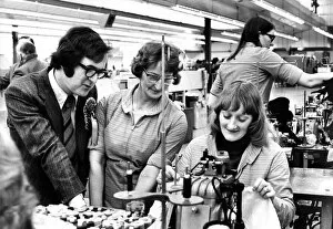Images Dated 1st February 1974: Alan Beith talks to Mrs. mary Dryden of Spittal and Mrs