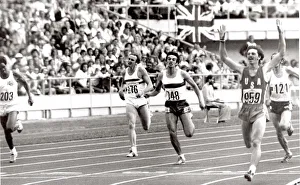 Alan Pascoe, Jose Jesus Carvalho of Portugal and Michael Shine who came second at Alan Pascoe, Jose Jesus Carvalho of Portugal and Michael Shine who came second at