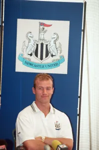 Alan Shearer at a charity shield press conference. 9th August 1996 Alan Shearer at a charity shield press conference. 9th August 1996