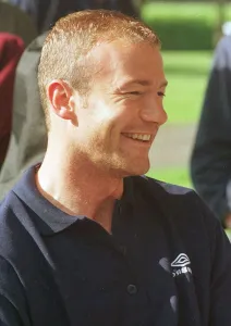 Alan Shearer June 1998 England Player laughing while playing golf on hotel golf course Alan Shearer June 1998 England Player laughing while playing golf on hotel golf course