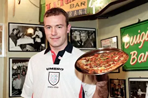 Alan Shearer promotes the new England football kit. The kit will be used for the first Alan Shearer promotes the new England football kit. The kit will be used for the first