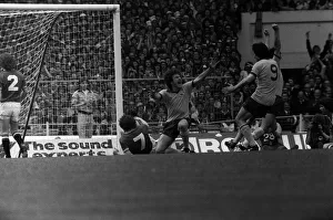 Alan Sunderland scores a goal in the FA cup final 1979 for Arsenal v Manchester Alan Sunderland scores a goal in the FA cup final 1979 for Arsenal v Manchester