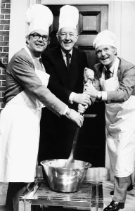 Alec Guinness actor appears with David Morcambe and Ernie Wise in November 1980 in their Alec Guinness actor appears with David Morcambe and Ernie Wise in November 1980 in their