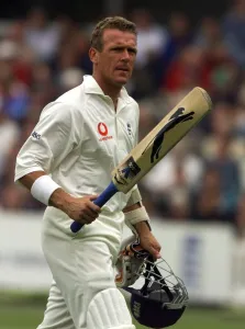 Alec Stewart departing wishing he had scored more July 1999 than his 50 during England v Alec Stewart departing wishing he had scored more July 1999 than his 50 during England v