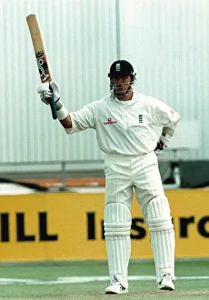 Alec Stewart England cricket team captain July 1998 Salutes the crowd as he reaches Alec Stewart England cricket team captain July 1998 Salutes the crowd as he reaches