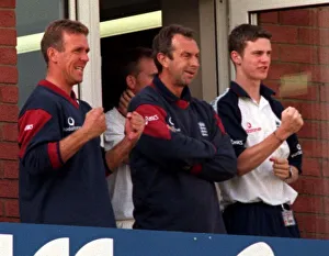 Alec Stewart left and David Lloyd centre July 1998 Celebrate on the balcony at Old Alec Stewart left and David Lloyd centre July 1998 Celebrate on the balcony at Old