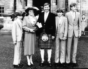 Alex Ferguson Football manager of Aberdeen with his wife Alex Ferguson Football manager of Aberdeen with his wife