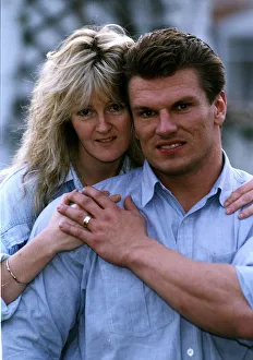 Alex Geogijev one of the TV Gladiators Hawk with his wife Jayne Alex Geogijev one of the TV Gladiators Hawk with his wife Jayne