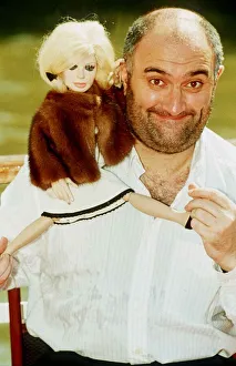 Alexei Sayle British comedian and actor with Thunderbirds puppet Lady Penelope 1991 Alexei Sayle British comedian and actor with Thunderbirds puppet Lady Penelope 1991