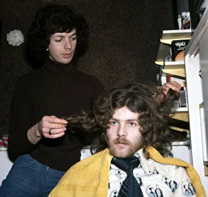 Alfie Conn of Celtic FC gets a new look . March 1977 Alfie Conn of Celtic FC gets a new look . March 1977