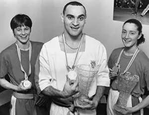 Alfie Lewis (centre) Kick Boxing Champion, pictured with Aicha Lahsen (right), (left TBC) Alfie Lewis (centre) Kick Boxing Champion, pictured with Aicha Lahsen (right), (left TBC)