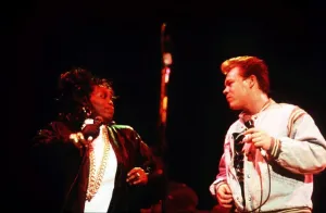 Ali Campbell of the Pop Group UB40 and Ruby Turner at Birmingham Heartbeat 1986 Ali Campbell of the Pop Group UB40 and Ruby Turner at Birmingham Heartbeat 1986