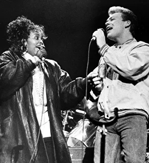Ali Campbell of UB40 and Ruby turner joined many bands who performed for free at Ali Campbell of UB40 and Ruby turner joined many bands who performed for free at