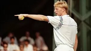 Images Dated 5th July 1989: All England Lawn Tennis Championships at Wimbledon Mens Singles Boris Becker