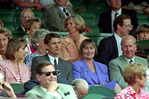 All England Lawn Tennis Championships at Wimbledon Footballer Gary Lineker with All England Lawn Tennis Championships at Wimbledon Footballer Gary Lineker with